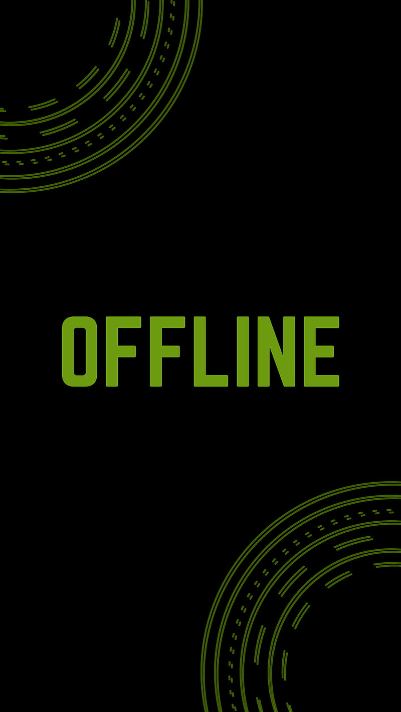 offline, inscription, green, status, HD phone wallpaper