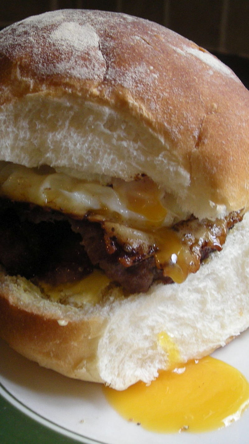 Good Morning, egg, sandwich, steak, HD phone wallpaper