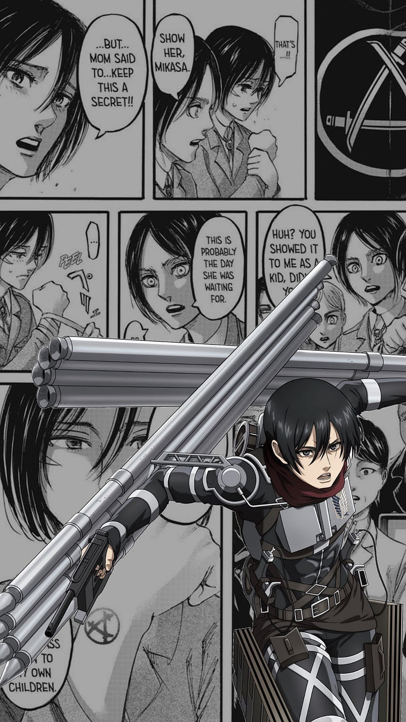 Mikasa, ackerman, anime, attack on titan, manga, mikasa ackerman, shingeki no kyojin, HD phone wallpaper
