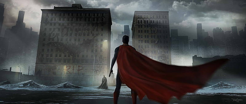 Superman Cape Flying, superman, batman, artwork, movies, batman-vs-superman, superheroes, HD wallpaper
