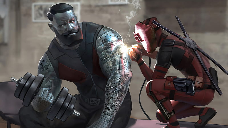 Colossus Deadpool Decided To Help Him, deadpool, superheroes, artwork, digital-art, artstation, HD wallpaper