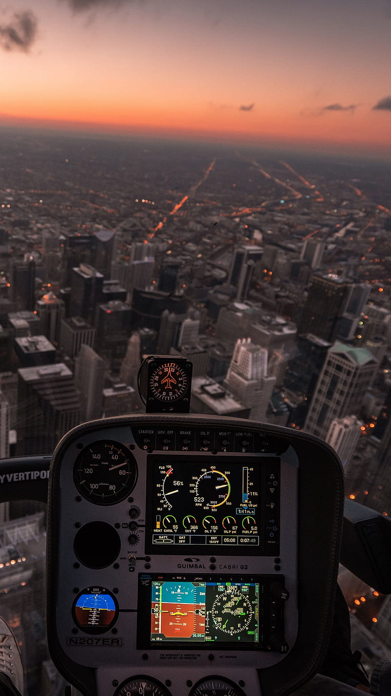 City View from Aircraft , cockpit, flight, aerial view, aviation, HD phone wallpaper