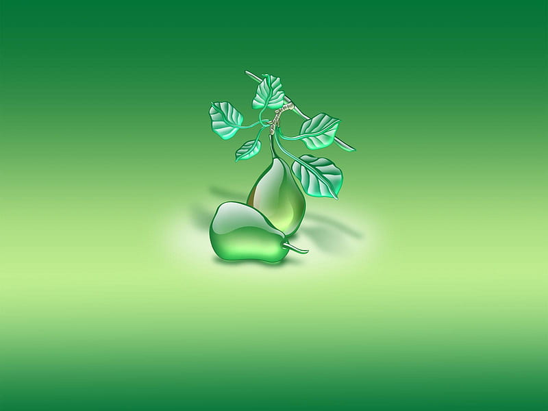pearl green day, tree, 3d, green, abstract, peral, HD wallpaper