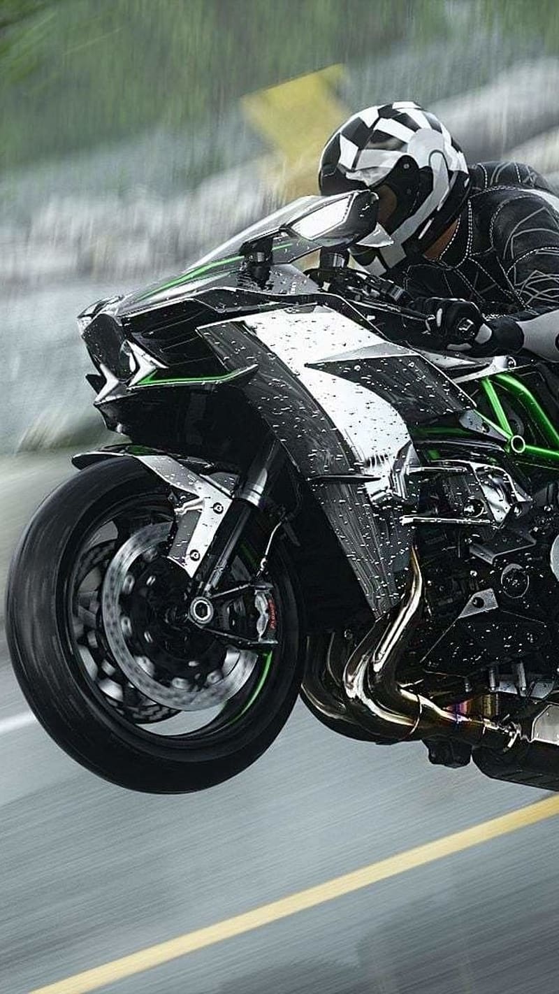 Kawasaki Ninja H2r, Riding In Rain, riding, rain, sports bike, racing, HD  phone wallpaper | Peakpx