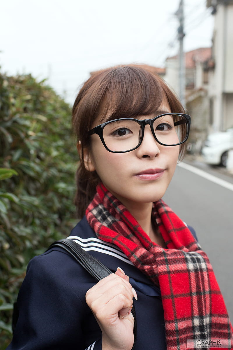 1080p Free Download Asian Women Brunette Women With Glasses Women Outdoors Portrait