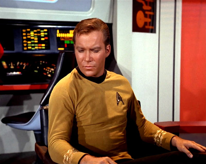 Captain Kirk, si fi, fiction, space, television, star trek, william shatner, enterprise, classic, HD wallpaper