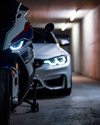 BMW, bike, car, HD phone wallpaper
