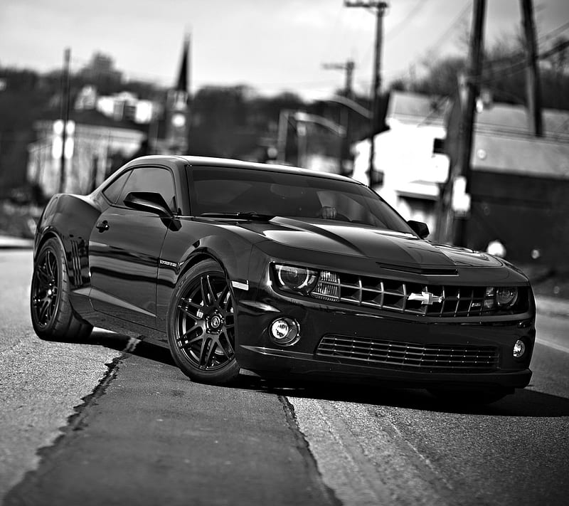 Chevrolet camaro, negro, Fondo de pantalla HD | Peakpx