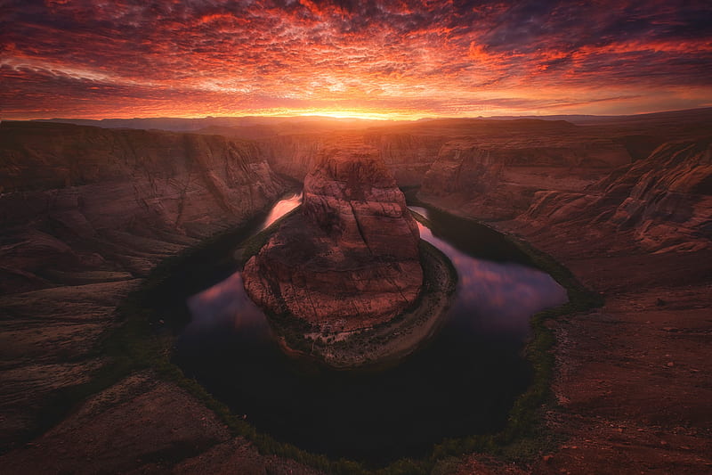 Canyons, Horseshoe Bend, Canyon, Colorado, Nature, River, Rock, USA, HD wallpaper
