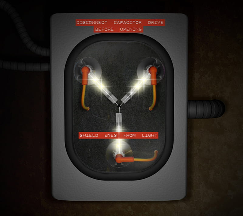 Flux Capacitor, 80s, back to the future, bttf, HD wallpaper