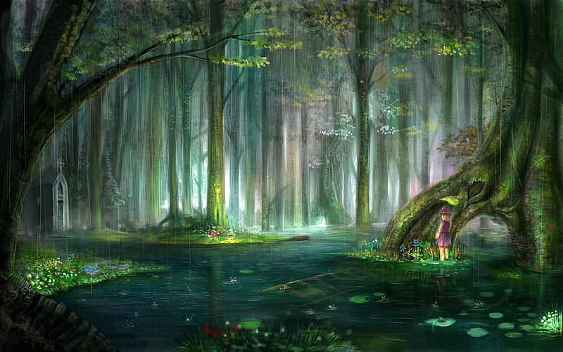 Fairy Tales Magic Forest, Fairy, Forest, Magic, Tales, HD wallpaper