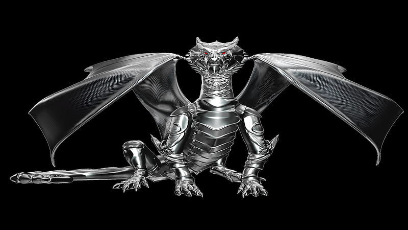 Steel Dragon Armor, black, lizard, white, HD wallpaper | Peakpx