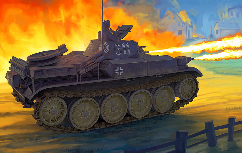 Tanks, Tank, Artistic, Flamethrower, HD wallpaper