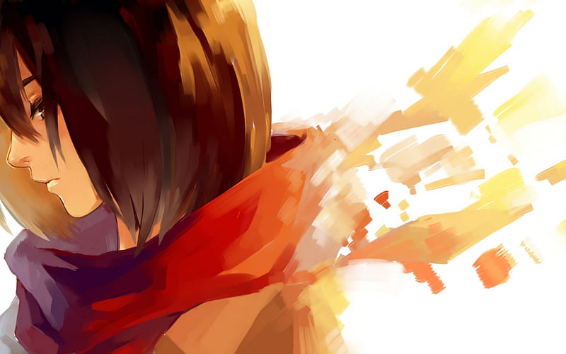 Mikasa ackerman art face-Anime Design, HD wallpaper