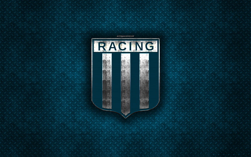 Racing Club, Argentine football club, blue metal texture, metal logo,  emblem, HD wallpaper | Peakpx