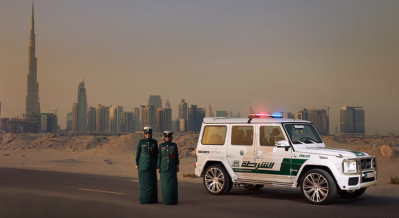 2013 BRABUS B63S-700 Widestar (based on Mercedes G63 AMG) Dubai Police - Side , car, HD wallpaper