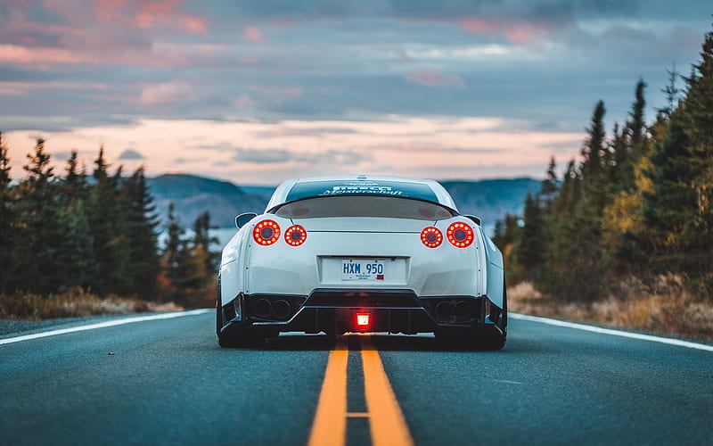 Nissan GT-R, road, tuning, supercars, R35, tunned GT-R, japanese cars, Nissan, HD wallpaper