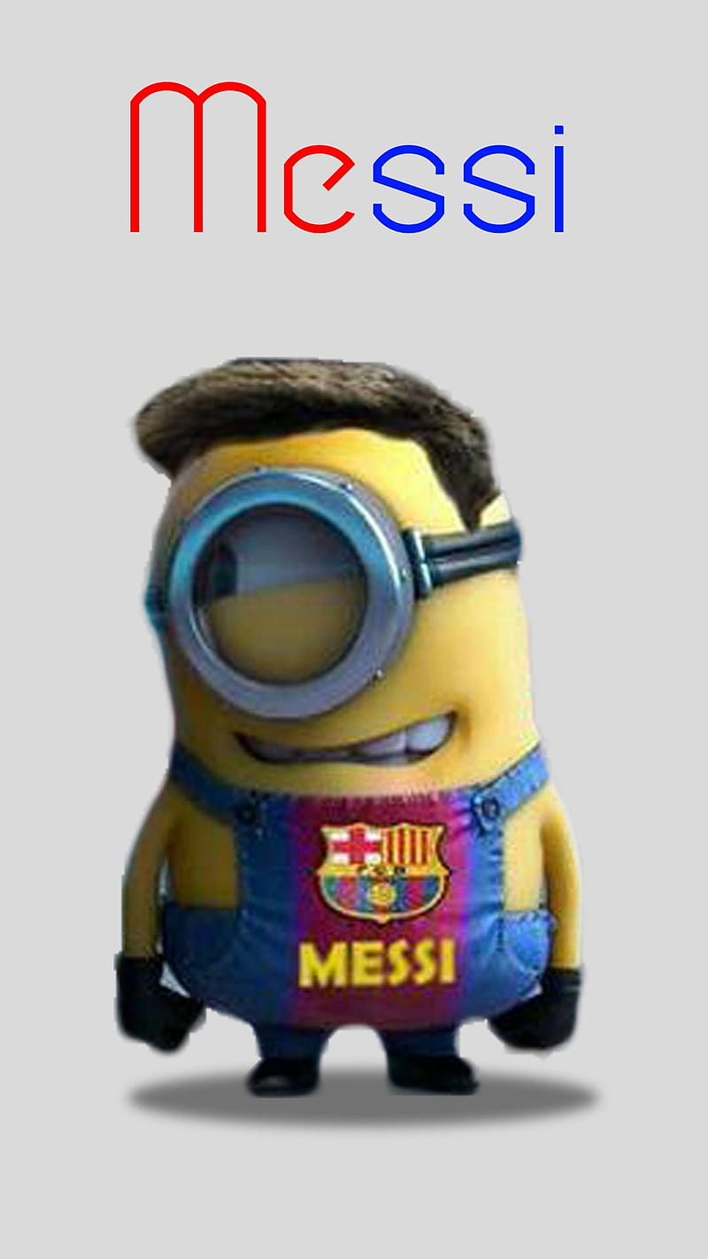 Messi, fcb, funny, minion, minions, HD phone wallpaper
