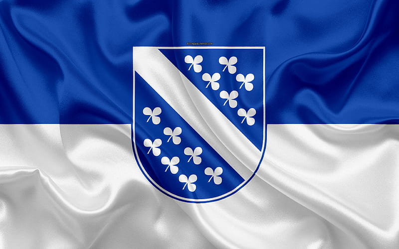 Flag of Kassel silk texture, blue white silk flag, coat of arms, German city, Kassel, Hesse, Germany, symbols, HD wallpaper