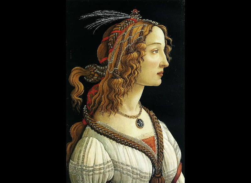 Simonetta Vespucci, renaissance woman, Models, woman, HD wallpaper