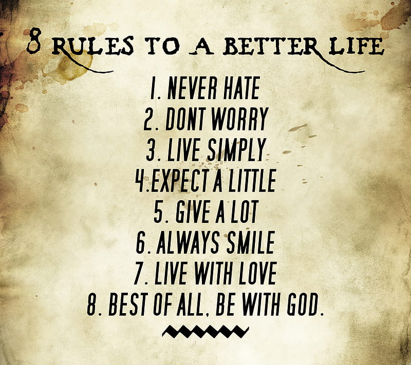 Better Life, rules, sayings, HD wallpaper