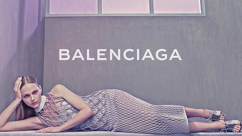 Balenciaga ss 2015, topmodel, vogue, balenciaga, moda, gemma ward, gris, couture, beauty, fashion, HD wallpaper
