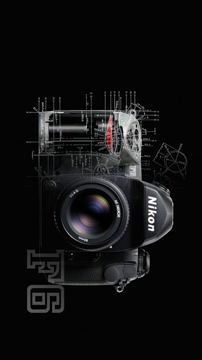 Nikon F6, black, camera, tech, HD phone wallpaper