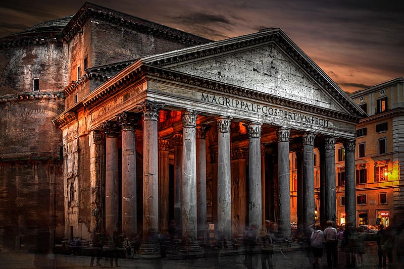 Italy, Monument, Rome, , Time Lapse, Pantheon, HD wallpaper