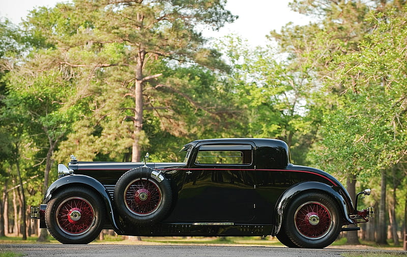 1930 Stutz Model M, Classic, 1930, Spokes, Black, HD wallpaper