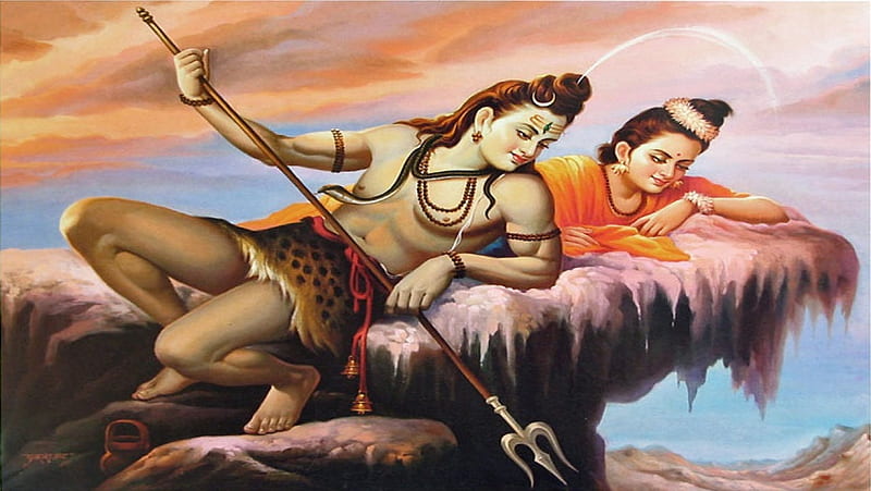 Lord Shiva Parvati Paintings, HD wallpaper | Peakpx