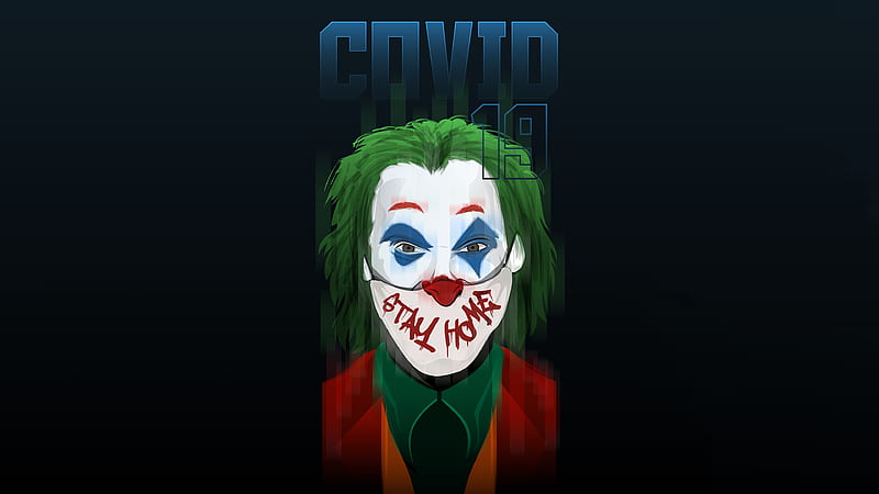 Joker Mask Stay Home , joker, superheroes, artwork, HD wallpaper