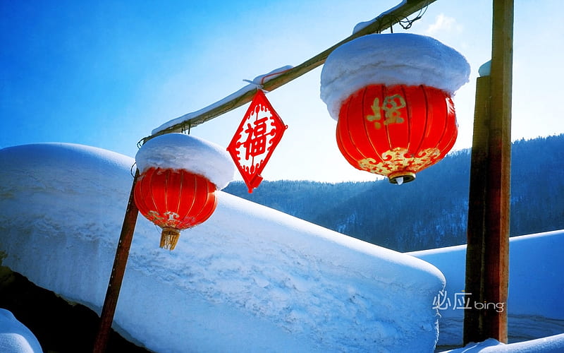 Chinese red lantern, HD wallpaper