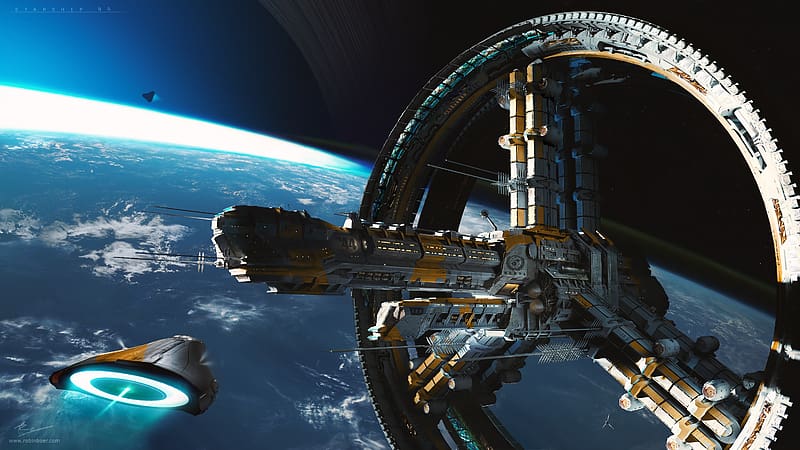 Space, Sci Fi, Spaceship, Space Station, HD wallpaper