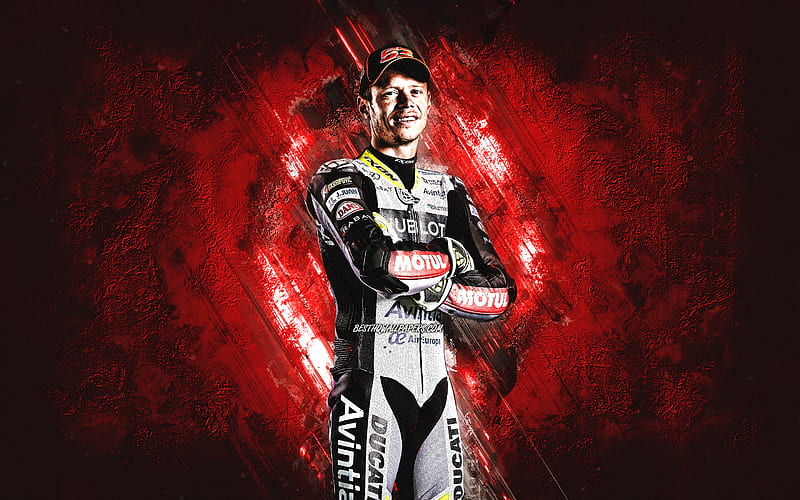 Tito Rabat, Esponsorama Racing, Spanish motorcycle racer, MotoGP, red stone background, portrait, MotoGP World Championship, HD wallpaper