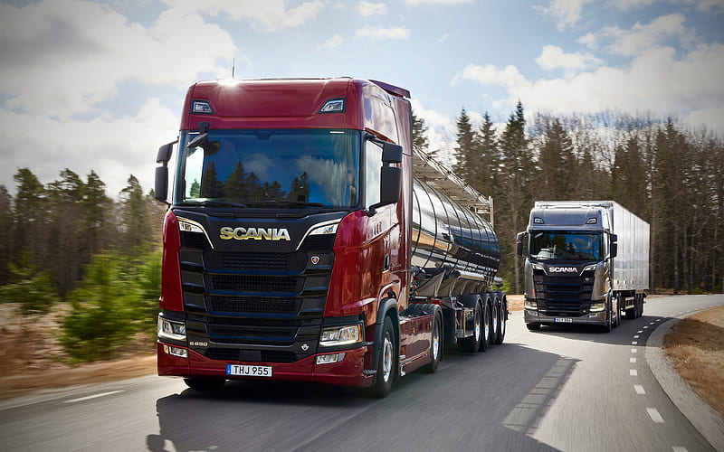 Scania S650 tanker truck, 2018 truck, LKW, Scania S520, semi-trailer truck, S520, S650, trucks, Scania, HD wallpaper