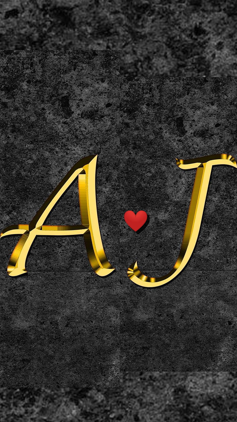 AJ, logo, love, name, together, HD phone wallpaper