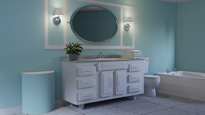 Bathroom Vanity, sfrederick2, 3d, cg, bathroom, vanity, HD wallpaper