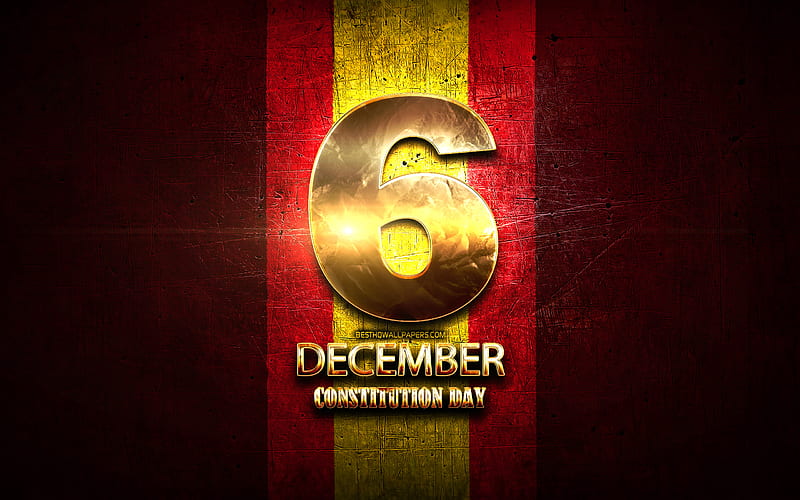 Constitution Day, December 6, golden signs, spanish national holidays, Spain Public Holidays, Spain, Europe, HD wallpaper