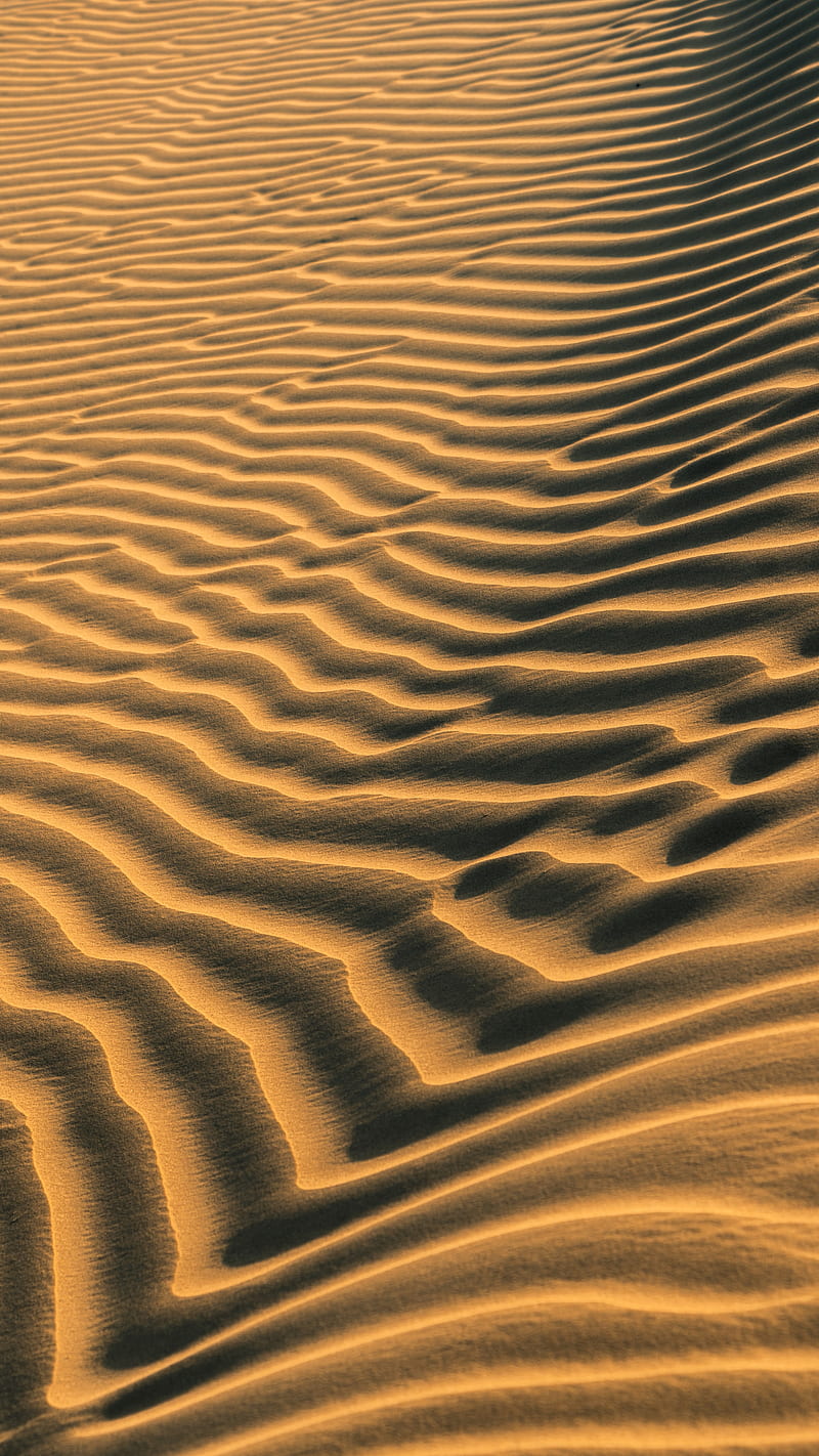 sand, traces, waves, desert, HD phone wallpaper