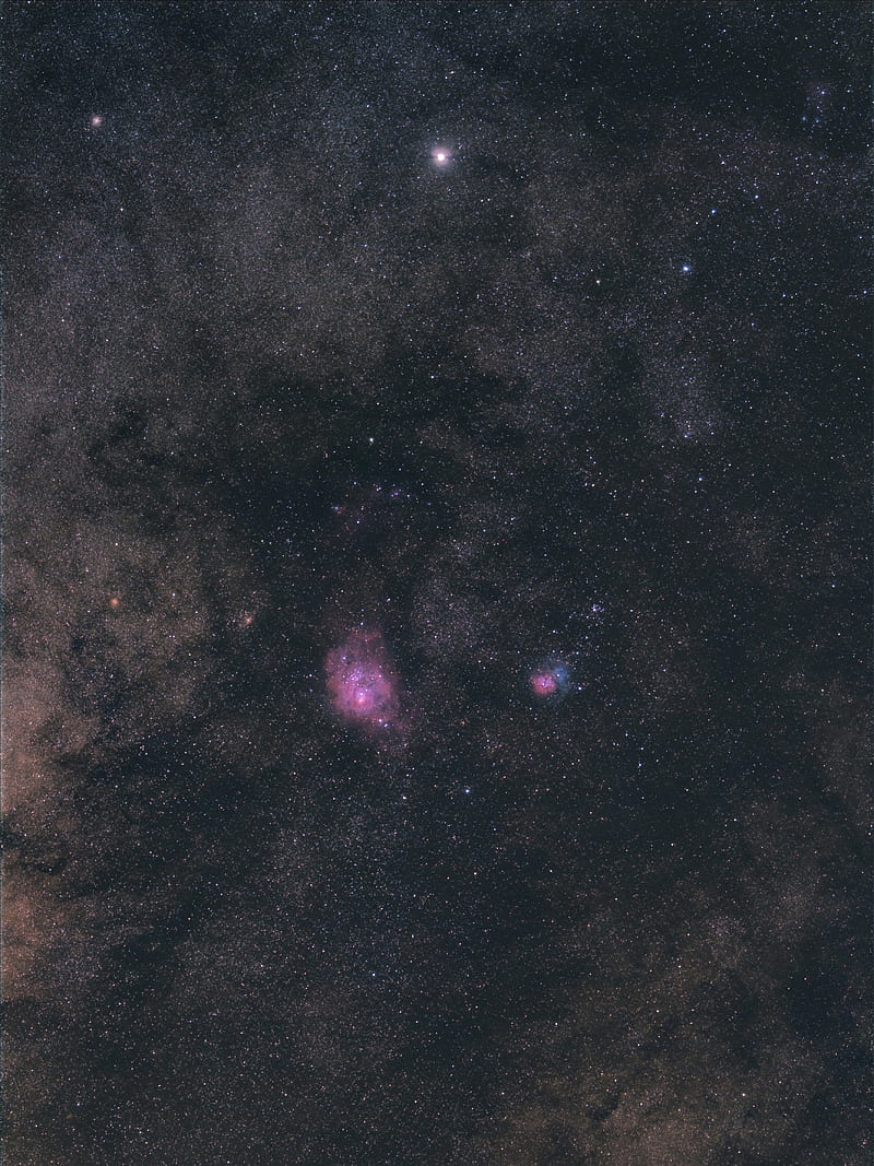 starry sky, nebula, stars, space, HD phone wallpaper