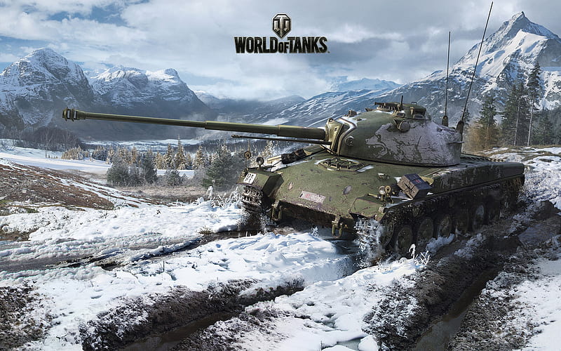 World of Tanks, tank fighting online, new games, winter, mountains, World War II, HD wallpaper