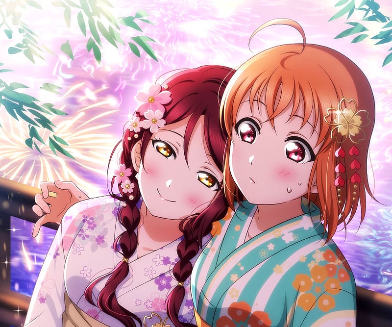 Anime, Love Live!, Love Live! Sunshine!!, Riko Sakurauchi, Chika Takami, HD wallpaper