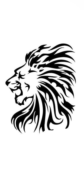 Isolated tribal lion tattoo Stock Vector | Adobe Stock