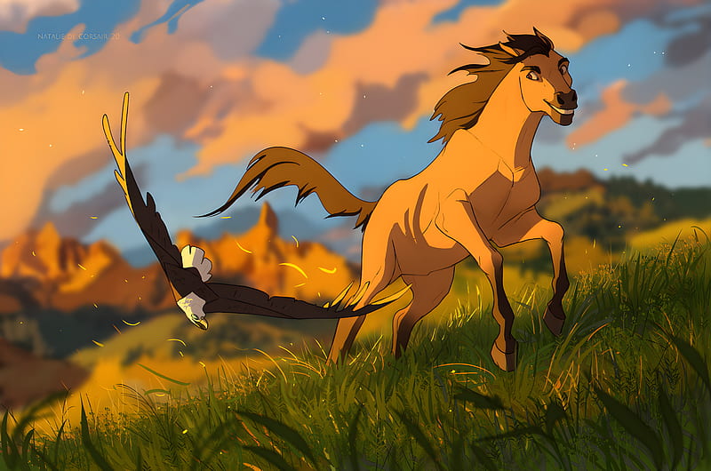 Movie, Spirit: Stallion of the Cimarron, Falcon , Horse , Running, HD wallpaper