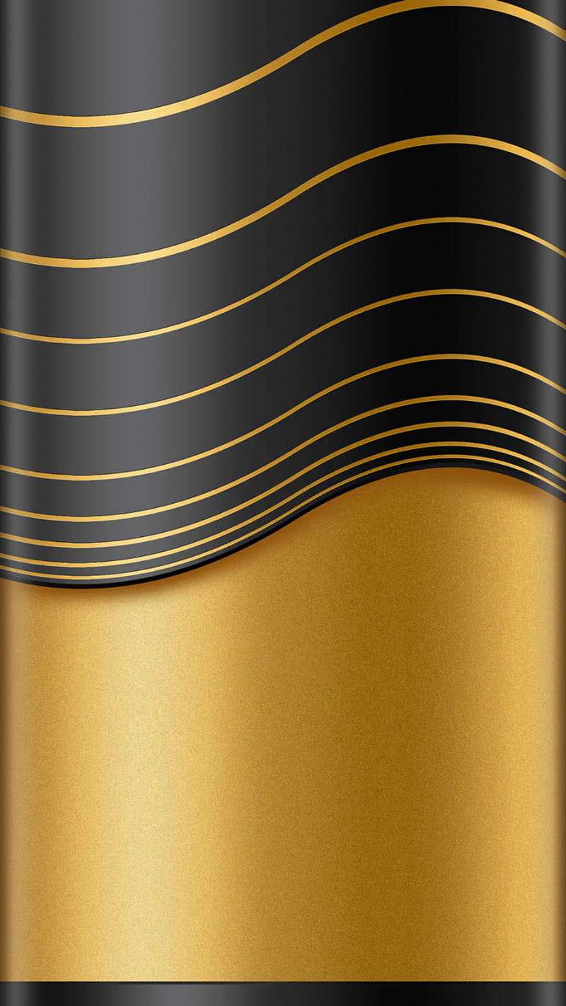 Abstract, black, edge style, gold, s7, super design, HD phone wallpaper