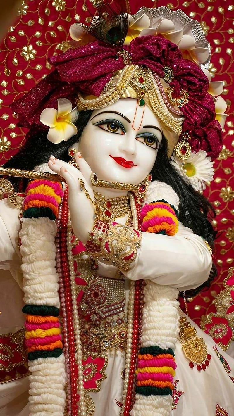 Shri Krishna, White Statue, lord, god, kanha ji, bhakti, HD phone ...