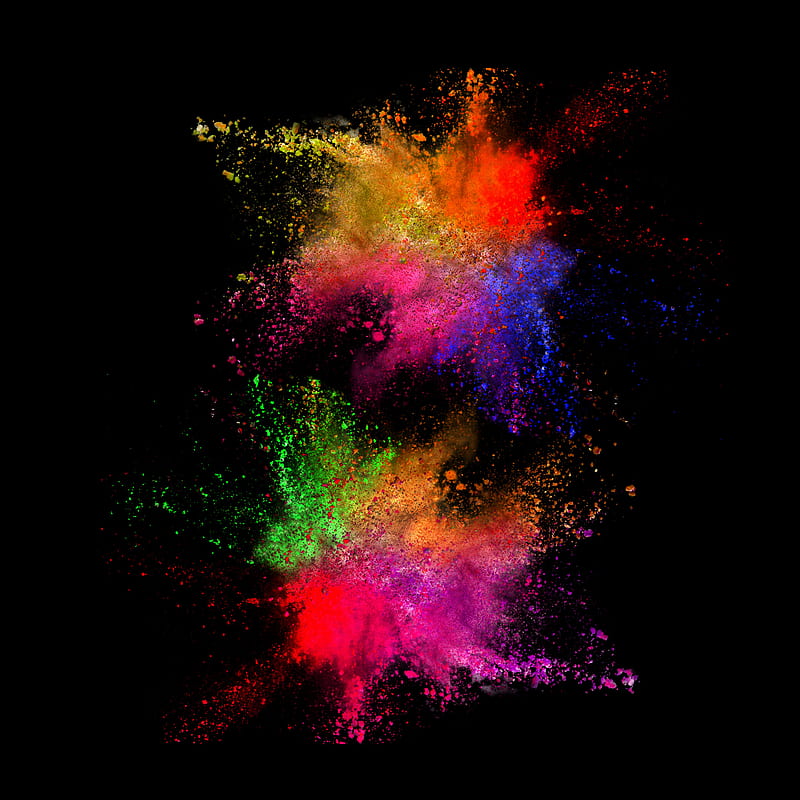 Karsplash, art, color, colour, colours, explosion, karmughil, karmughil25, karmughil2576, rainbow, splash, HD phone wallpaper
