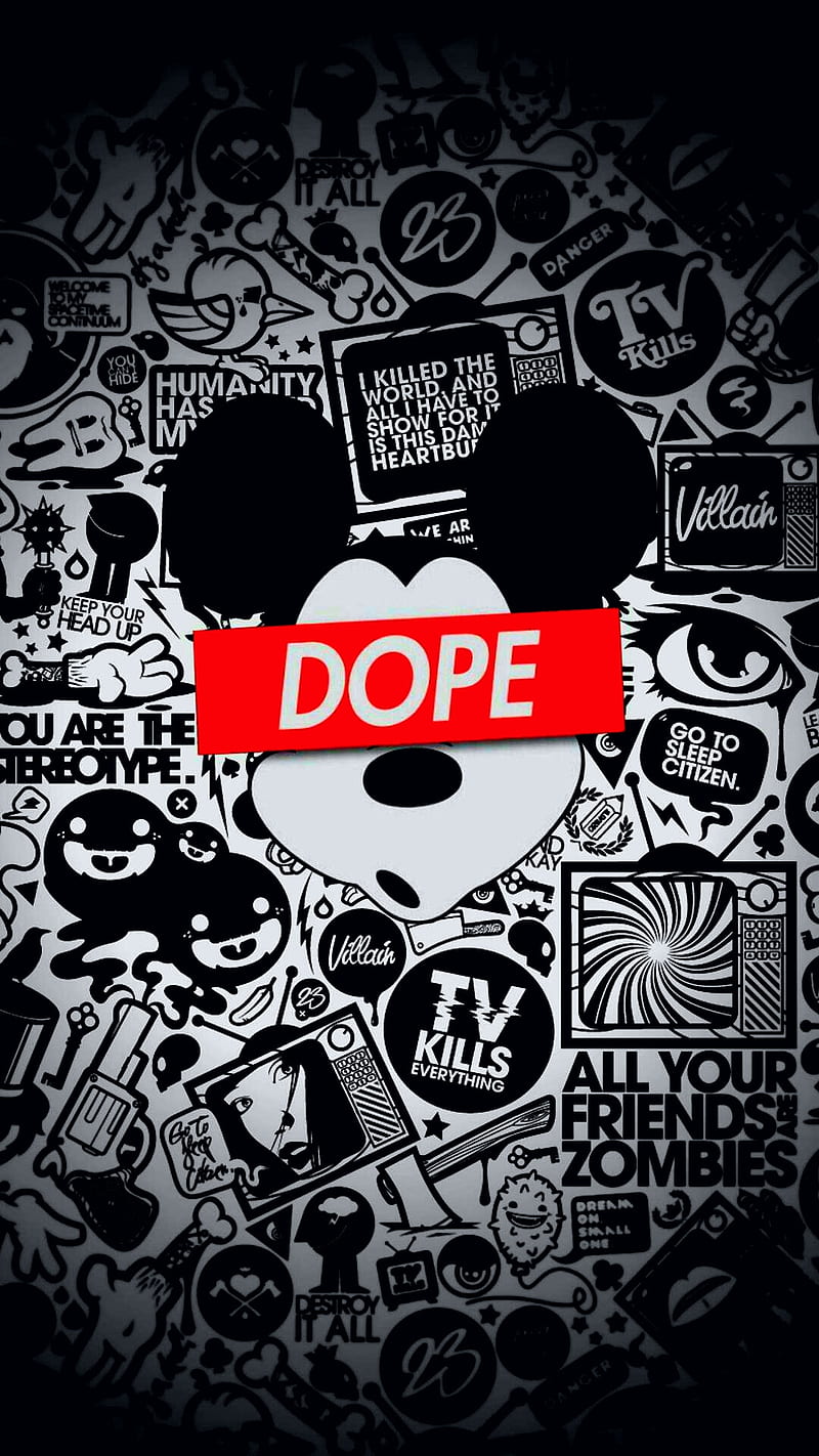 Dope, day, green, life, mickey, rock, rolling, stones, tv, white, HD phone wallpaper