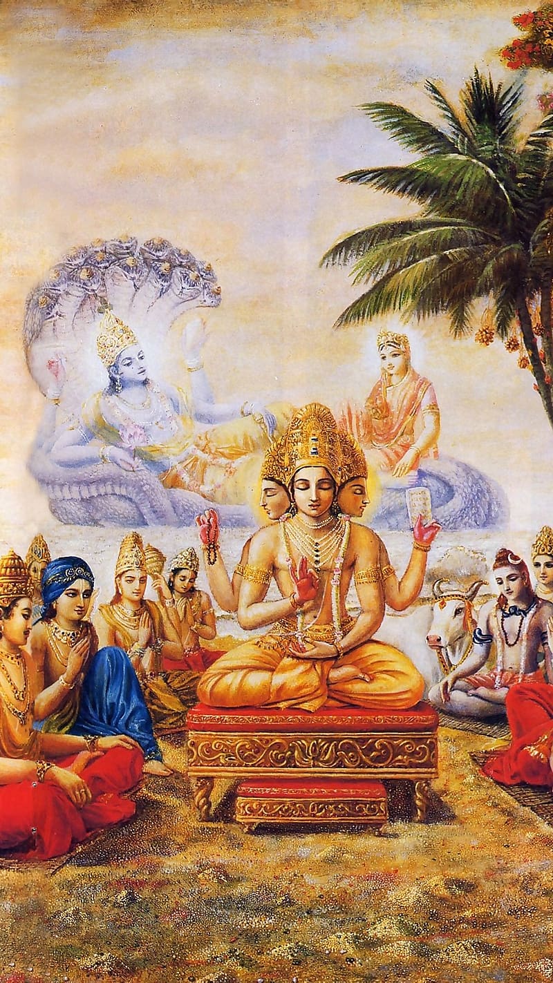 Brahman, Lord Vishnu Background, lord, creator, god, HD phone wallpaper |  Peakpx