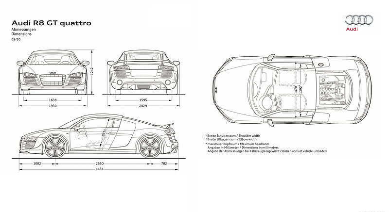 2011 Audi R8 GT - Technical Drawing , car, HD wallpaper